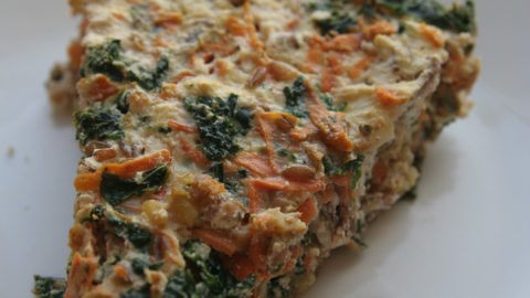 Sweet Potato Kale And Pecan Frittata