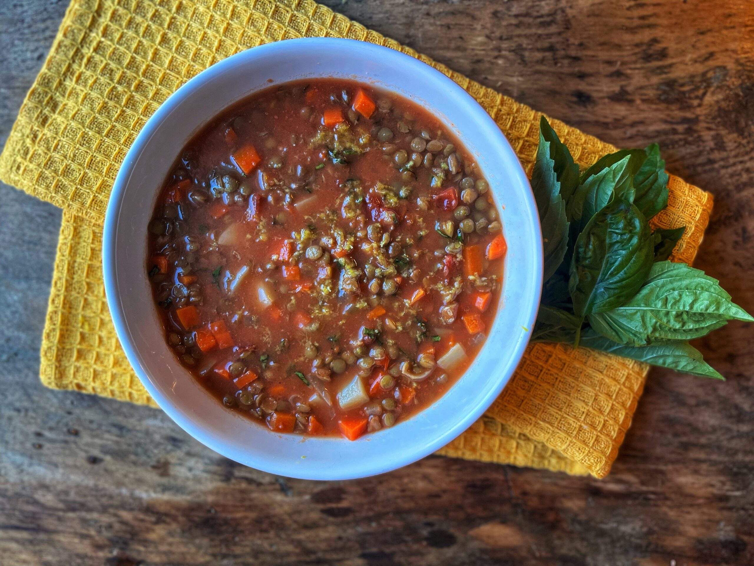 Tuscan Lentil Soup - we eat. live. do. well